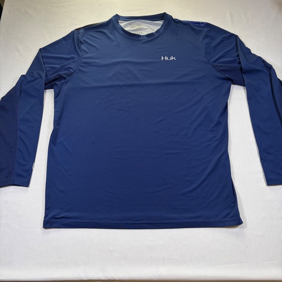 Huk Other - Huk Performance Fishing Shirt Mens XL Navy Blue Marlin Graphic Long Sleeve Tee